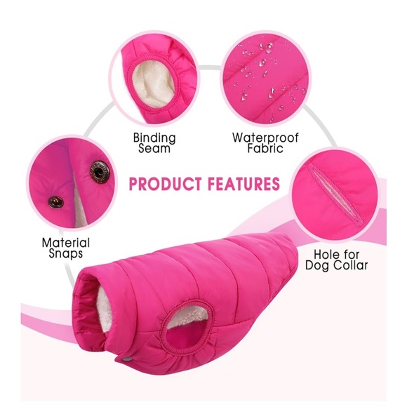 New waterproof jacket/vest for dogs. Pink size Large - Picture 4 of 9